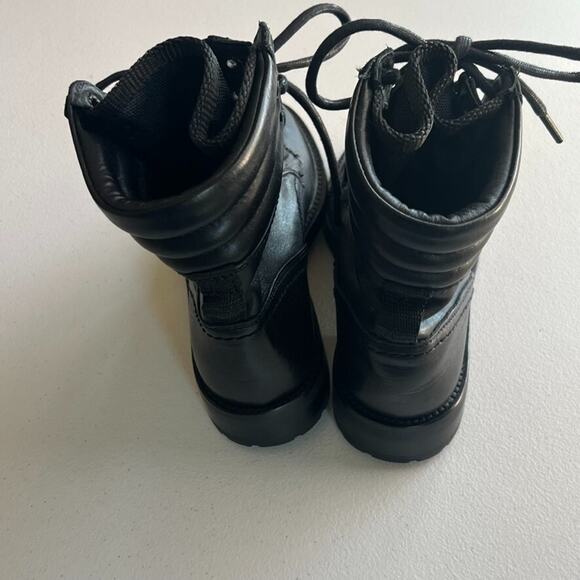 Belstaff Boots Women's Size 6.5 37 Pettra Boot In Black Leather Combat - Picture 3 of 16